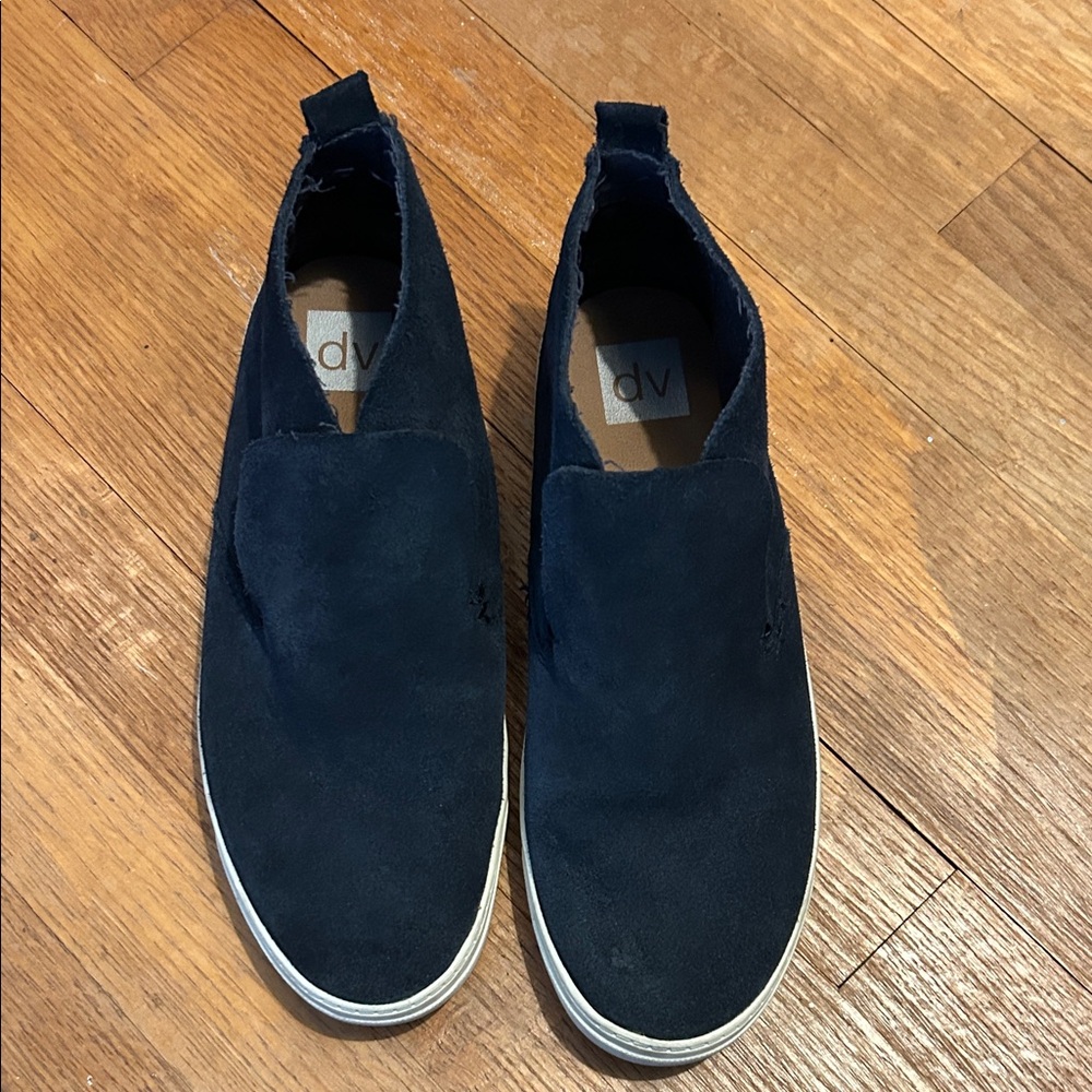 Dolce Vita leather navy blue slip on sneakers